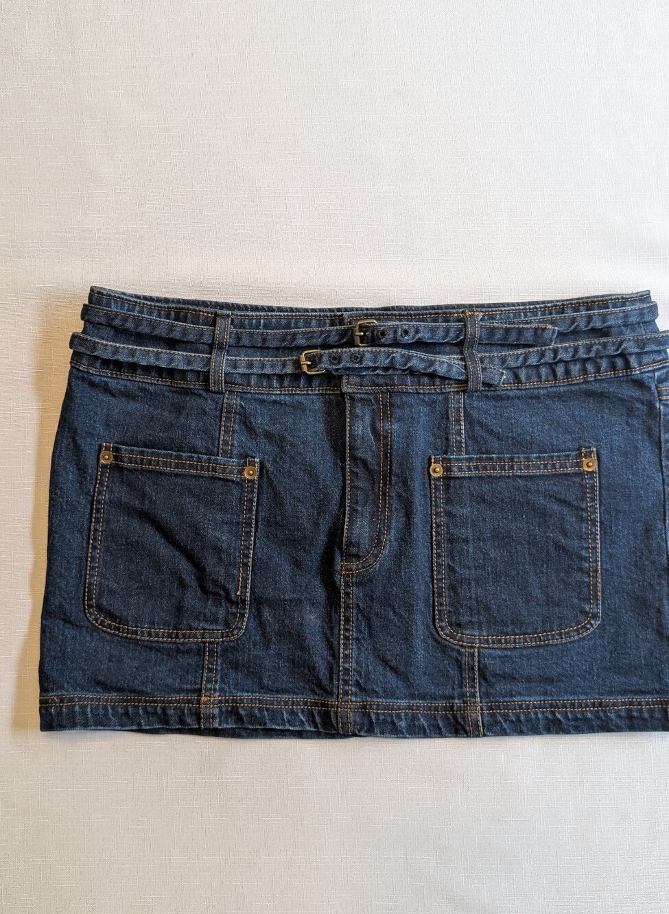 NWOT Pilcro and the LetterPress Dark Wash Denim Mini Skirt US 6 / UK 10
